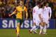 MELBOURNE, AUSTRALIA - JUNE 11: Robbie Kruse of the Socceroos celebrates a goal during the FIFA World Cup Qualifier match between the Australian Socceroos and Jordan at Etihad Stadium on June 11, 2013 in Melbourne, Australia. (Photo by Michael Dodge/Getty Images)