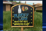 Fan Has 'Playoff Lawn Beard' to Support Blackhawks