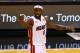 MIAMI, FL - JUNE 09: LeBron James #6 of the Miami Heat looks on in the first quarter while taking on the San Antonio Spurs during Game Two of the 2013 NBA Finals at AmericanAirlines Arena on June 9, 2013 in Miami, Florida. NOTE TO USER: User expressly acknowledges and agrees that, by downloading and or using this photograph, User is consenting to the terms and conditions of the Getty Images License Agreement. (Photo by Mike Ehrmann/Getty Images)