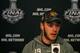 CHICAGO, IL - JUNE 11: Jonathan Toews #19 of the Chicago Blackhawks answers questions during the 2013 NHL Stanley Cup media day at the United Center on June 11, 2013 in Chicago, Illinois. (Photo by Jonathan Daniel/Getty Images)