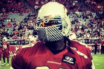 Darnell Dockett Unveils Terrifying New Facemask and Visor Combo