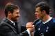STOKE ON TRENT, ENGLAND - MAY 12: Spurs manager Andre Villas-Boas congratulates Gareth Bale following their team's 2-1 victory during the Barclays Premier League match between Stoke City and Tottenham Hotspur at Britannia Stadium on May 12, 2013 in Stoke on Trent, England. (Photo by Laurence Griffiths/Getty Images)