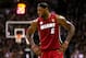 SAN ANTONIO, TX - JUNE 11: LeBron James #6 of the Miami Heat reacts in the third quarter while taking on the San Antonio Spurs during Game Three of the 2013 NBA Finals at the AT&T Center on June 11, 2013 in San Antonio, Texas. NOTE TO USER: User expressly acknowledges and agrees that, by downloading and or using this photograph, User is consenting to the terms and conditions of the Getty Images License Agreement. (Photo by Mike Ehrmann/Getty Images)