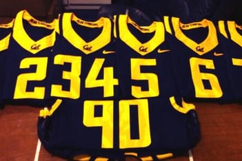 Cal Releases More Photos of Jerseys, Showing Shadowed Bear Logo on Numbers 1-9