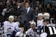 LOS ANGELES, CA - APRIL 18: Head Coach Alain Vigneault of the Vancouver Canucks react to the officials call during a 3-1 win over the Los Angeles Kings at Staples Center on April 18, 2012 in Los Angeles, California. (Photo by Harry How/Getty Images)