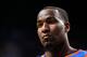 MIAMI, FL - JUNE 17: Kendrick Perkins #5 of the Oklahoma City Thunder looks on in the first quarter against the Miami Heat in Game Three of the 2012 NBA Finals on June 17, 2012 at American Airlines Arena in Miami, Florida. NOTE TO USER: User expressly acknowledges and agrees that, by downloading and or using this photograph, User is consenting to the terms and conditions of the Getty Images License Agreement. (Photo by Mike Ehrmann/Getty Images)