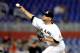 Jun 10, 2013; Miami, FL, USA; Miami Marlins starting pitcher Ricky Nolasco (47) throws against the Milwaukee Brewers during the first inning at Marlins Park. Mandatory Credit: Steve Mitchell-USA TODAY Sports