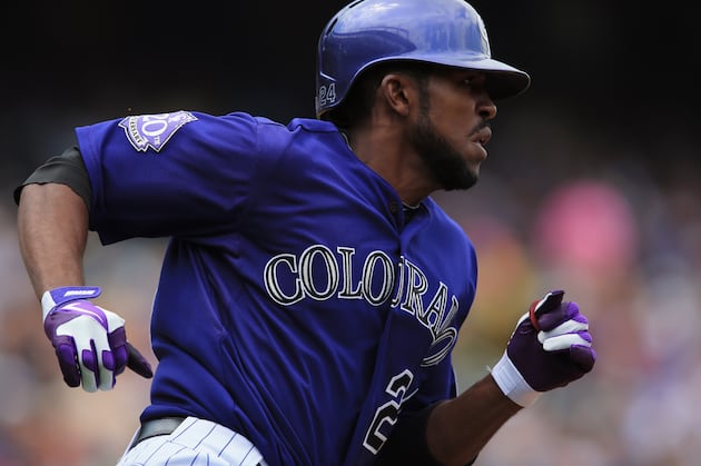 Fowler Leaves vs. Nats After HBP on Hand