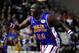 AUCKLAND, NEW ZEALAND - MAY 25: Big Easy performs during the exhibition match between New Zealand and the Harlem Globetrotters at North Shore Events Centre on May 25, 2013 in Auckland, New Zealand. (Photo by Anthony Au-Yeung/Getty Images)