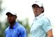 ARDMORE, PA - JUNE 13: (L-R) Tiger Woods of the United States and Rory McIlroy of Northern Ireland stand on the second hole during Round One of the 113th U.S. Open at Merion Golf Club on June 13, 2013 in Ardmore, Pennsylvania. (Photo by Andrew Redington/Getty Images)