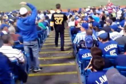 Bruins Fan Receives Rude Welcoming at Rogers Centre