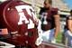 COLLEGE STATION, TX - OCTOBER 15: A Texas A&M helmet during a game against the Baylor Bears at Kyle Field on October 15, 2011 in College Station, Texas. The Texas A&M Aggies defeated the Baylor Bears 55-28. (Photo by Sarah Glenn/Getty Images)