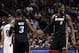 SAN ANTONIO, TX - JUNE 13: LeBron James #6 and Dwyane Wade #3 of the Miami Heat celebrate in the fourth quarter while taking on the San Antonio Spurs during Game Four of the 2013 NBA Finals at the AT&T Center on June 13, 2013 in San Antonio, Texas. NOTE TO USER: User expressly acknowledges and agrees that, by downloading and or using this photograph, User is consenting to the terms and conditions of the Getty Images License Agreement. (Photo by Christian Petersen/Getty Images)