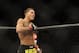 Jan 26, 2013; Chicago, IL, USA; Anthony Pettis celebrates after defeating Donald Cerrone (not pictured) during UFC on FOX 6 at the United Center. Mandatory Credit: David Banks-USA TODAY Sports