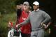 Jun 14, 2013; Ardmore, PA, USA; Tiger Woods and his caddie Joe LaCava talks about the 11th hole from the tee box during the second round of the 113th U.S. Open golf tournament at Merion Golf Club.. Mandatory Credit: JD Mercer-USA TODAY Sports