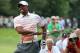 ARDMORE, PA - JUNE 14: Tiger Woods of the United States grimaces after hitting his second shot on the eighth hole during Round Two of the 113th U.S. Open at Merion Golf Club on June 14, 2013 in Ardmore, Pennsylvania. (Photo by Andrew Redington/Getty Images)