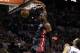 SAN ANTONIO, TX - JUNE 13: Dwyane Wade #3 of the Miami Heat dunks the ball in front of Manu Ginobili #20 of the San Antonio Spurs in the fourth quarter during Game Four of the 2013 NBA Finals at the AT&T Center on June 13, 2013 in San Antonio, Texas. NOTE TO USER: User expressly acknowledges and agrees that, by downloading and or using this photograph, User is consenting to the terms and conditions of the Getty Images License Agreement. (Photo by Christian Petersen/Getty Images)