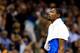 Kevin Durant looks on during Round 2 of the 2013 Playoffs. His Thunder lost the series in 5 games.