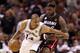 Heat's LeBron James guards Spurs' Gary Neal during Game 4 of the NBA Finals.