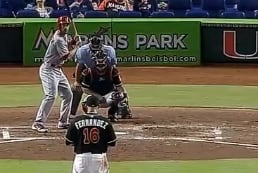 Carpenter Curses After Striking out and Marlins' Broadcast Replays It