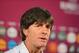 WARSAW, POLAND - JUNE 28: In this handout image provided by UEFA, Coach Joachim Loew of Germany talks to the media after the UEFA EURO 2012 Semi Final match between Germany and Italy on June 28, 2012 in Warsaw, Poland. (Photo by Handout/UEFA via Getty Images)