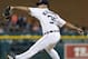 DETROIT, MI - JUNE 7: Justin Verlander #35 of the Detroit Tigers pitches against the Cleveland Indians in the seventh inning at Comerica Park on June 7, 2013 in Detroit, Michigan. Verlander recorded his eighth win, 7-5 over the Indians. (Photo by Duane Burleson/Getty Images)