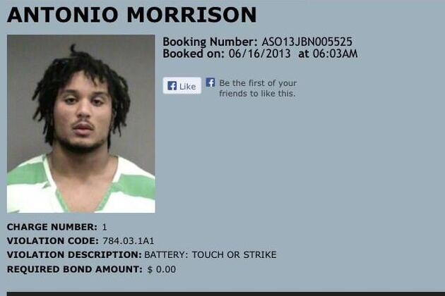 Florida LB Antonio Morrison Arrested for Battery