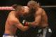 Jun 15, 2013; Winnipeg, MB, Canada; Rashad Evans (right) fights Dan Henderson during their light heavyweight bout at UFC 161 at MTS Centre. Mandatory Credit: Tom Szczerbowski-USA TODAY Sports