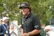Jun 16, 2013; Ardmore, PA, USA; Phil Mickelson walks to the 13th tee during the final round of the 113th U.S. Open golf tournament at Merion Golf Club. Mandatory Credit: John David Mercer-USA TODAY Sports