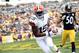 PITTSBURGH, PA - DECEMBER 30: Wide receiver Greg Little #15 of the Cleveland Browns scores a touchdown during the third quarter of the game against the Pittsburgh Steelers at Heinz Field on December 30, 2012 in Pittsburgh, Pennsylvania. (Photo by Karl Walter/Getty Images)