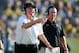 TAMPA, FL - JANUARY 01: Coach Steve Spurrier of the South Carolina Gamecocks directs play during a 33 - 28 victory against the Michigan Wolverines in the Outback Bowl January 1, 2013 at Raymond James Stadium in Tampa, Florida. (Photo by Al Messerschmidt/Getty Images)