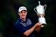 ARDMORE, PA - JUNE 16: Justin Rose of England celebrates with the U.S. Open trophy after winning the 113th U.S. Open at Merion Golf Club on June 16, 2013 in Ardmore, Pennsylvania. (Photo by David Cannon/Getty Images)
