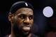 SAN ANTONIO, TX - JUNE 16: LeBron James #6 of the Miami Heat reacts late in the fourth quarter while taking on the San Antonio Spurs during Game Five of the 2013 NBA Finals at the AT&T Center on June 16, 2013 in San Antonio, Texas. NOTE TO USER: User expressly acknowledges and agrees that, by downloading and or using this photograph, User is consenting to the terms and conditions of the Getty Images License Agreement. (Photo by Kevin C. Cox/Getty Images)