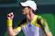 Mar 28, 2013; Key Biscayne, FL, USA; Andy Murray (GBR) pumps his fist after defeating Marin Cilic (CRO) during the quarterfinals at the Sony Open at Crandon Park. Mandatory Credit: Steve Mitchell-USA TODAY Sports