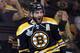 BOSTON, MA - JUNE 17: Patrice Bergeron #37 of the Boston Bruins celebrates after scoring a goal in the second period against the Chicago Blackhawks in Game Three of the 2013 NHL Stanley Cup Final at TD Garden on June 17, 2013 in Boston, Massachusetts. (Photo by Bruce Bennett/Getty Images)