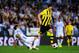 MALAGA, SPAIN - APRIL 03: Robert Lewandowski of Borussia Dortmund duels for the ball with Martin Gaston Demichelis of Malaga CF during the UEFA Champions League quarter-final first leg match between Malaga CF and Borussia Dortmund at La Rosaleda Stadium on April 3, 2013 in Malaga, Spain. (Photo by David Ramos/Getty Images)