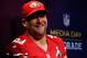 NEW ORLEANS, LA - JANUARY 29: Justin Smith #94 of the San Francisco 49ers answers questions from the media during Super Bowl XLVII Media Day ahead of Super Bowl XLVII at the Mercedes-Benz Superdome on January 29, 2013 in New Orleans, Louisiana. The San Francisco 49ers will take on the Baltimore Ravens on February 3, 2013 at the Mercedes-Benz Superdome. (Photo by Chris Graythen/Getty Images)