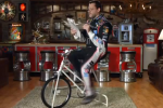 Smoke Hits the Stationary Bike in Hilarious New Mobil 1 Ad
