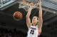 Nov. 29, 2012; Spokane, WA, USA; Gonzaga Bulldogs forward Kelly Olynyk (13) dunks the ball against Lewis-Clark State Warriors during the first half at the McCarthey Athletic Center. Mandatory Credit: James Snook-USA TODAY Sports