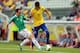 FORTALEZA, BRAZIL - JUNE 19: Gerardo Torrado of Mexico challenges Neymar of Brazil during the FIFA Confederations Cup Brazil 2013 Group A match between Brazil and Mexico at Castelao on June 19, 2013 in Fortaleza, Brazil. (Photo by Scott Heavey/Getty Images)