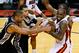 MIAMI, FL - JUNE 18: Tim Duncan #21 and Danny Green #4 of the San Antonio Spurs battle for the ball against LeBron James #6 and Dwyane Wade #3 of the Miami Heat in overtime during Game Six of the 2013 NBA Finals at AmericanAirlines Arena on June 18, 2013 in Miami, Florida. NOTE TO USER: User expressly acknowledges and agrees that, by downloading and or using this photograph, User is consenting to the terms and conditions of the Getty Images License Agreement. (Photo by Kevin C. Cox/Getty Images)
