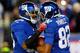 EAST RUTHERFORD, NJ - NOVEMBER 25: Wide receiver Rueben Randle #82 of the New York Giants celebrates with teammate wide receiver Hakeem Nicks #88 of the New York Giants after scoring a touchdown in the first quarter against the Green Bay Packers at MetLife Stadium on November 25, 2012 in East Rutherford, New Jersey. (Photo by Rich Schultz/Getty Images)