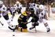 Former collegians Rich Peverley and Jonathan Toews both had goals in Game 4 Wednesday night.