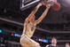 Feb 18, 2013: Pittsburgh, PA, USA: Pittsburgh Panthers center Steven Adams (13) finishes a dunk against the Notre Dame Fighting Irish during the second half at Petersen Events Center. Mandatory Credit: Vincent Pugliese-USA TODAY Sports