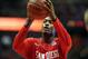 Dec 1, 2012; Anaheim, CA, USA; San Diego State Aztecs guard Jamaal Franklin (21) shoots a free throw during the game against the UCLA Bruins during the second half at the Honda Center. San Diego won 78-69. Mandatory Credit: Kelvin Kuo-USA TODAY Sports