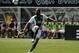 June 15, 2013; Portland, OR, USA; Portland Timbers forward Frederic Piquionne (10) controls the ball during the first half of the game against the FC Dallas at Jeld-Wen Field. Mandatory Credit: Steve Dykes-USA TODAY Sports