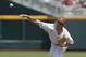 Jun 21, 2013; Omaha, NE, USA; Mississippi State Bulldogs pitcher Kendall Graveman (49) throws against the Oregon State Beavers during the College World Series game at TD Ameritrade Park. Mandatory Credit: Bruce Thorson-USA TODAY Sports