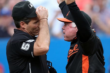 Orioles Skipper Buck Showalter Tries to Eject Umpires After Getting Tossed