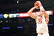 Apr 2, 2013; New York, NY, USA; Maryland Terrapins center Alex Len (25) puts up a shot against the Iowa Hawkeyes during the first half of the NIT Tournament Semi-Final at Madison Square Garden. Mandatory Credit: Joe Camporeale-USA TODAY Sports