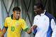 SALVADOR, BRAZIL - JUNE 22: Neymar of Brazil and Mario Balotelli of Italy joke prior to the FIFA Confederations Cup Brazil 2013 Group A match between Italy and Brazil at Estadio Octavio Mangabeira (Arena Fonte Nova Salvador) on June 22, 2013 in Salvador, Brazil. (Photo by Claudio Villa/Getty Images)